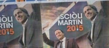 "Scioli - Mart&iacute;n 2015": el enigm&aacute;tico afiche de Mart&iacute;n Insaurralde