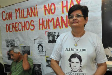 Graciela Ledo:  "Milani está muy equivocado, no lo van a juzgar sus soldados sino la Justicia"