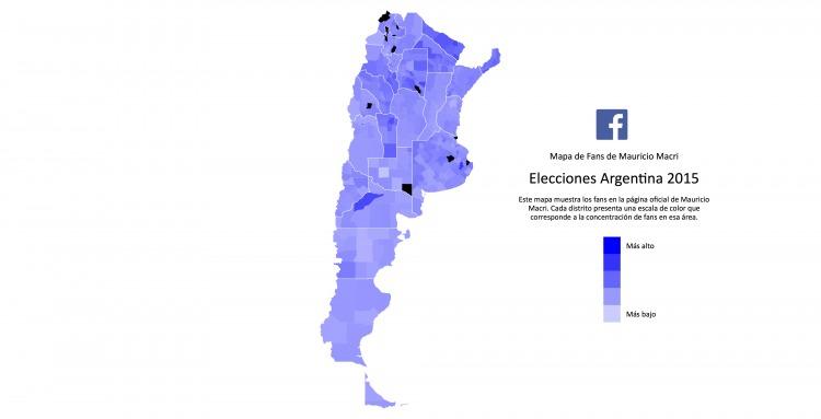 Mapa de fans de Mauricio Macri