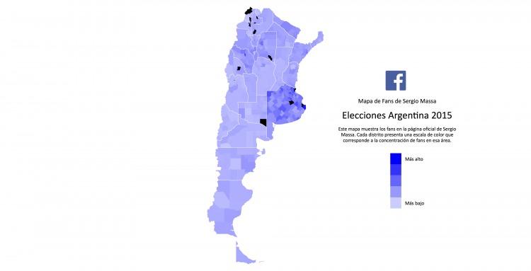 Mapa de fans de Sergio Massa