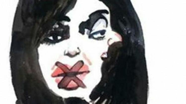 Mir&aacute; el primer dibujo de S&aacute;bat en Clar&iacute;n sobre CFK con la boca tapada