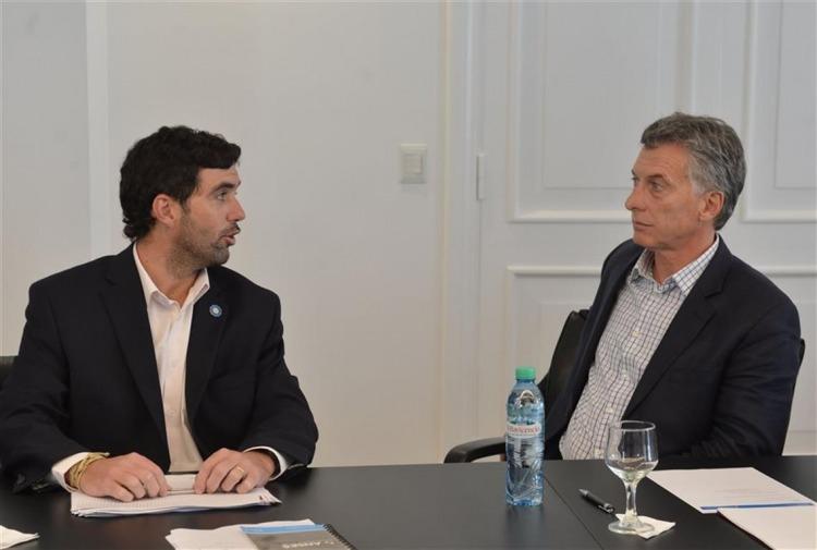 Basavilbaso y Macri, en Olivos. Foto: DyN / Presidencia