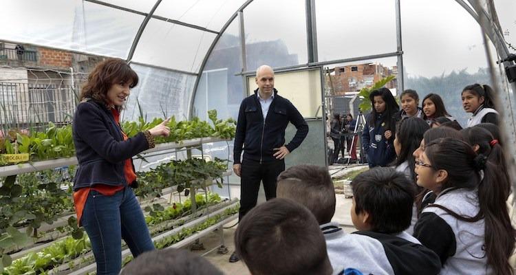 Soledad Acuña (ministra de Educación CABA) y Horacio Rodríguez Larreta (jefe de Gobierno porteño)