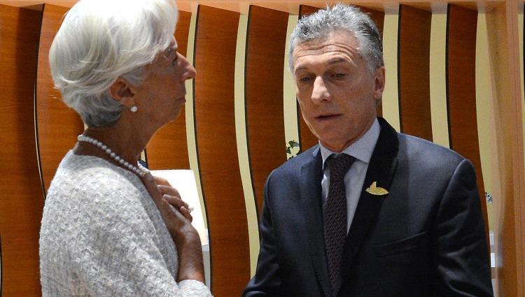 Mauricio Macri y Christine Lagarde (titular del FMI)