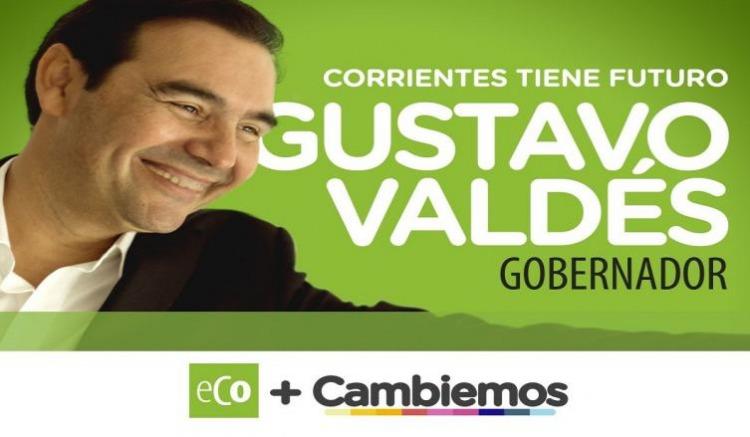 Otros tiempos: el afiche de Vald&eacute;s gobernador en ECO + Cambiemos