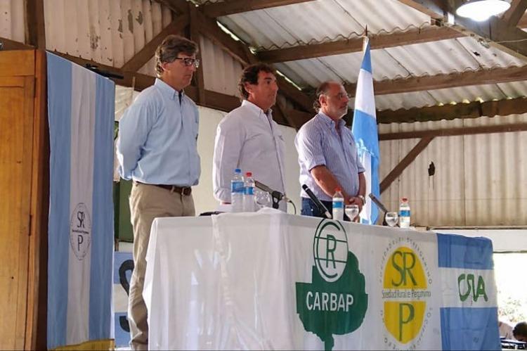 De Velazco (Carbap), Josifovich (Sociedad Rural de Pergamino) y Chemes (CRA). Crédito: Carbap
