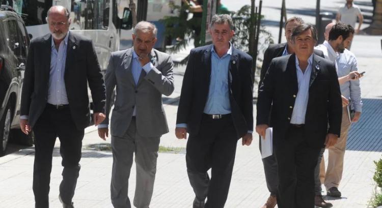 Chemes, Iannizzotto, Achetoni y Pelegrina, en el Ministerio de Agricultura. Foto: Guillermo Rodríguez Adami