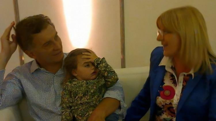 Macri, Martinengo y Antonia, la hija del ex presidente