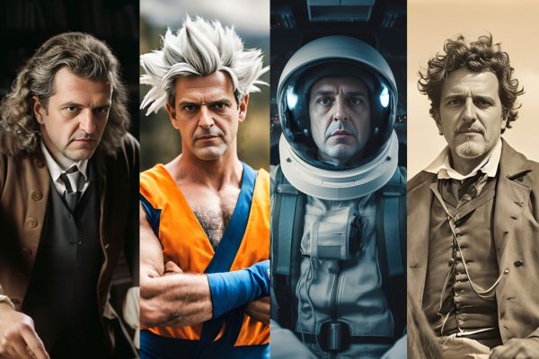 Las contundentes imágenes creadas con IA de Sergio Massa: prócer y protagonista de series y películas icónicas