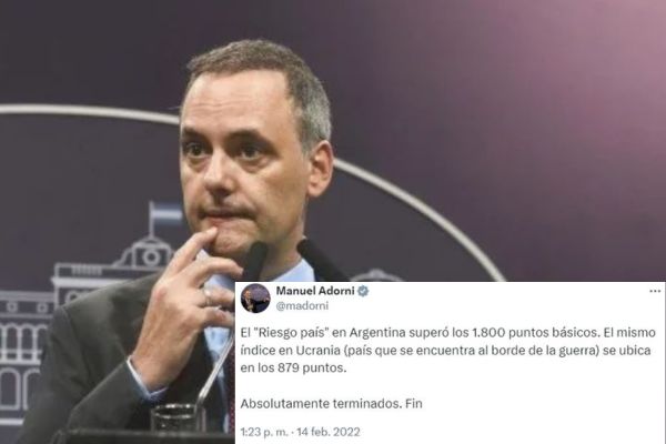 El archivo de Adorni sobre el Riesgo País: Argentina "al margen del mundo", Ucracia y "saluden que se va"