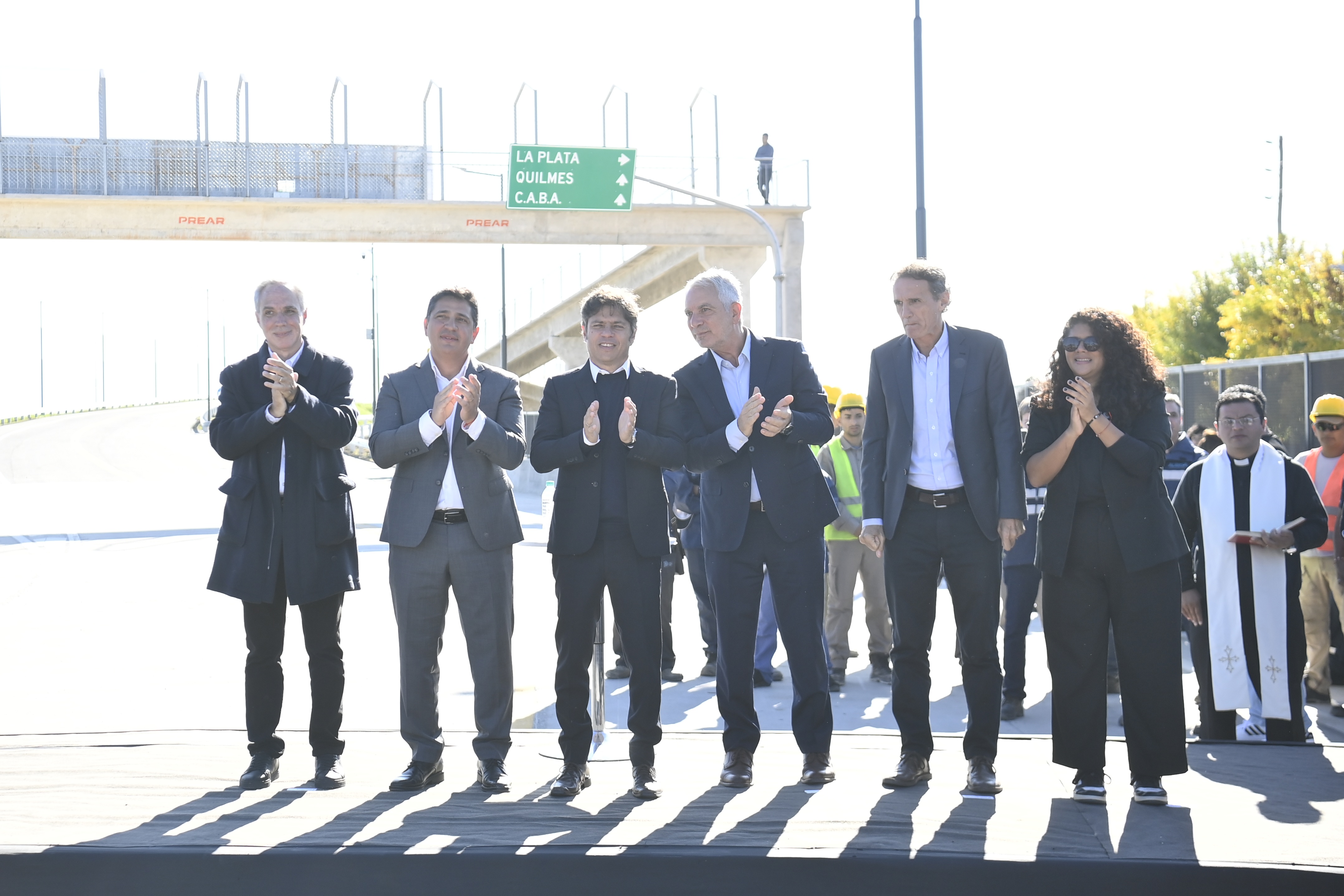 Kicillof y Alak inauguraron una nueva obra clave para la autopista La Plata - Buenos Aires