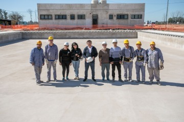 Espinoza recorrió las obras del nuevo Polideportivo Messi en La Matanza: "Será el más grande de la Argentina