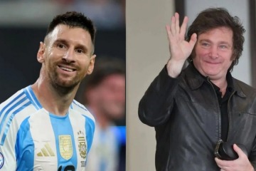 Foto de Javier Milei celebr el ttulo de Lionel Messi con Inter Miami