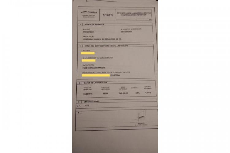 La copia del expediente de Escalada.