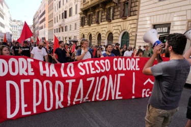 Protesta en Roma por inmigración Protesta en Roma por inmigración