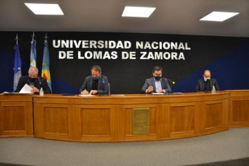Inversi&oacute;n en universidades: Katopodis, Perczyk y Molea firmaron convenio de infraestructura para la UNLZ
