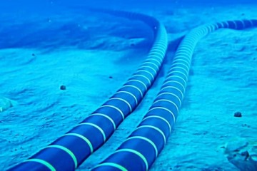 Foto de "Firminia", el cable de fibra óptica de 13.500 kilómetros que Google instalará desde Las Toninas a EEUU