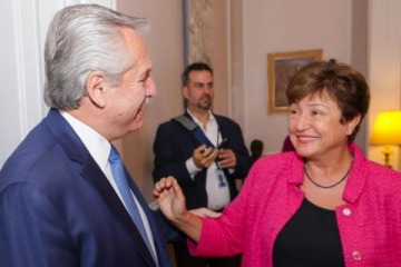 Alberto se reunió con Georgieva con la aprobación de la revisión y el desembolso del FMI