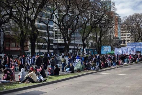 Unidad Piquetera levanta el acampe frente al Ministerio de Desarrollo Social