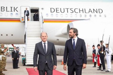 El canciller alemán Olaf Scholz fue recibido por Santiago Cafiero y se reúne con el presidente Alberto Fernández