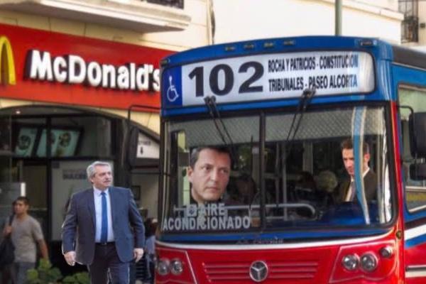 Patricia Bullrich se ríe de la inflación: un meme con un colectivo manejado por Tombolini
