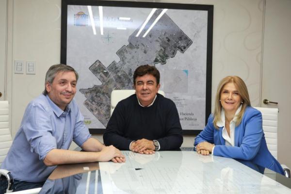 Máximo Kirchner se reunió con Espinoza y Magario en La Matanza: "Avanzando en unidad"