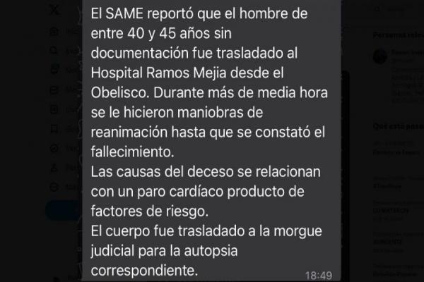 ¿Relativización de la responsabilidad policial?: el polémico comunicado del SAME sobre la muerte de Facundo Molares