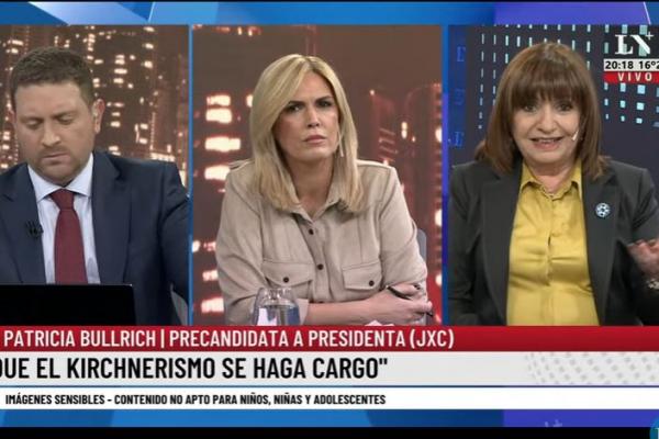 Bullrich culpó a Molares por sus "condiciones de salud", defendió a Larreta y pidió más represión