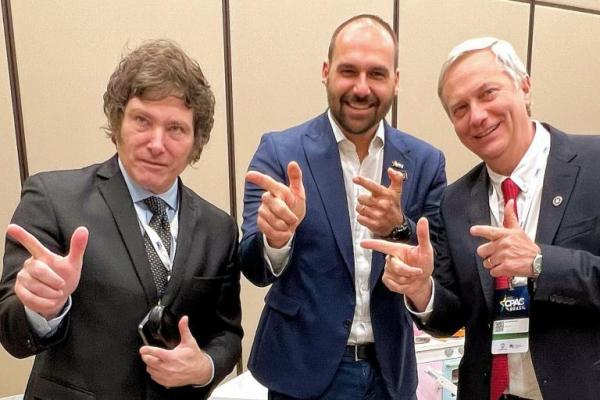 La extrema derecha internacional saludó a Milei: el apoyo de VOX y del hijo de Bolsonaro
