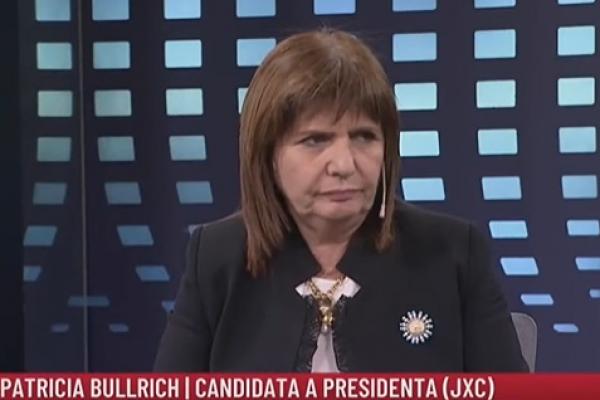 Patricia Bullrich: Parece que Milei está más de novio con Massa que con Fátima Florez