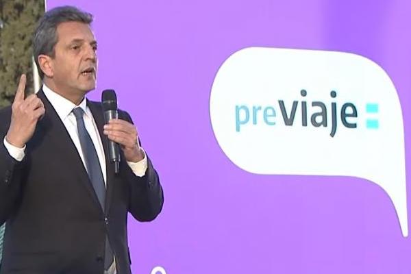 La crisis que estamos atravesando está terminando", subrayó Massa en la presentación del PreViaje 5