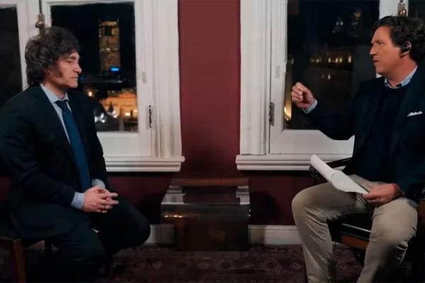 Milei con Tucker Carlson: volvió a atacar al Papa, anunció cortar con Brasil, China y Rusia y desacreditó del cambio climático