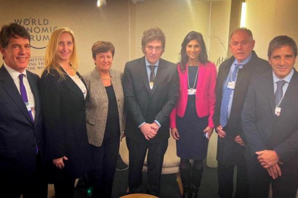 "Impresionante: Milei se reunió con Georgieva en Davos y le endulzó su programa de ajuste