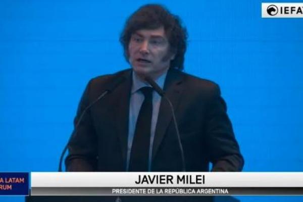 Milei dijo que "Argentina ha vivido por más de 20 años bajo un régimen populista salvaje"