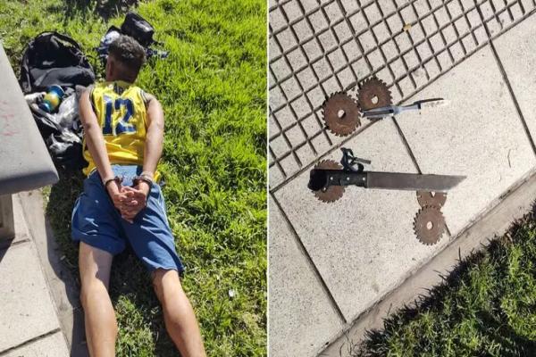 Detuvieron a un hombre que amenazó con entrar a la Casa Rosada con un machete