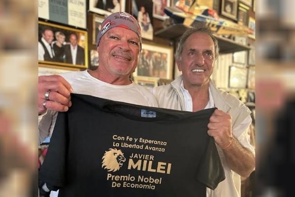 "Con fe, esperanza y Alfa": Scioli recibió la visita de un ex GH