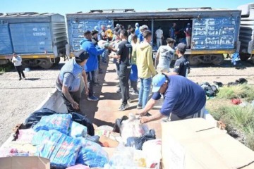 El segundo tren solidario llegó a Bahía Blanca con 12 vagones de donaciones