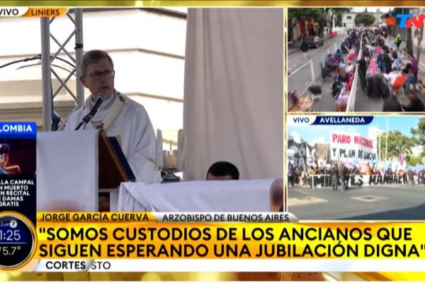 "Salgan del chiquero del odio": la Iglesia a Milei y los Macri por los jubilados, los discapacitados y los pobres