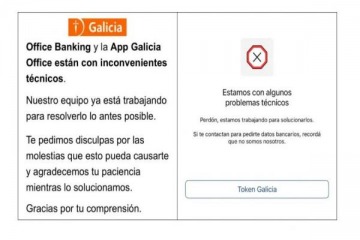 ¿Coincidencia?: se cayó la app del Banco Galicia y la bronca estalló en redes donde la web quedó como alternativa