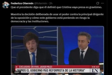 Otermín cuestionó las presiones de Milei y advirtió por un riesgo para la democracia