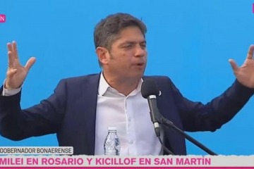 Kicillof en el cierre de campaña de Fuerza Patria: Milei no es el dueño del circo, es el que anima