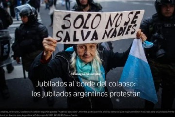 Fenomeno barrial: las protestas de los jubilados argentinos llegan a la tapa de Reuters