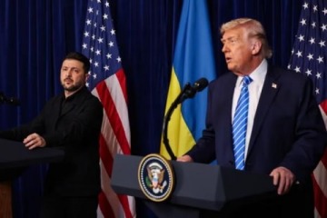 Foto de Trump recibi� a Volodimir Zelenski con el eje en la guerra entre Rusia y Ucrania