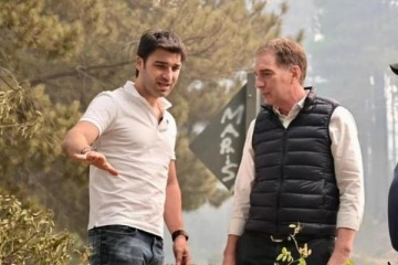 Finalmente Santilli y Torres recorrieron las zonas incendiadas en Chubut