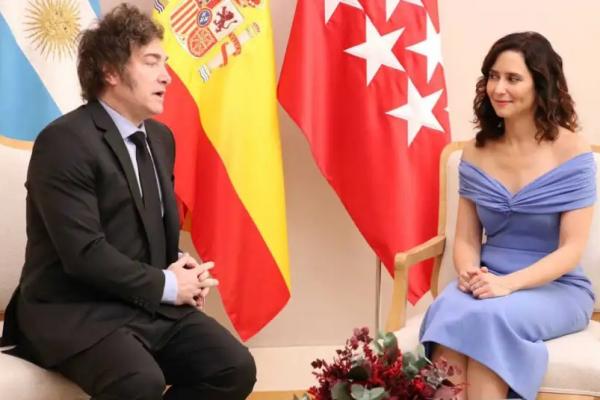 Milei recibirá a la española Isabel Díaz Ayuso en Casa Rosada