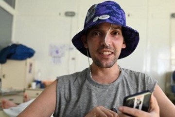 Emoci&oacute;n: tras diez meses de internaci&oacute;n, Pablo Grillo volvi&oacute; a su casa