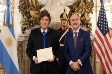 Milei recibi&oacute; a Peter Lamelas en medio del conflicto en Medio Oriente