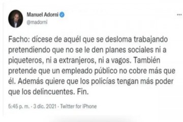 El d&iacute;a que Manuel Adonri utiliz&oacute; por primera vez el verbo "deslomar" y vanaliz&oacute; el reclamo por Malvinas