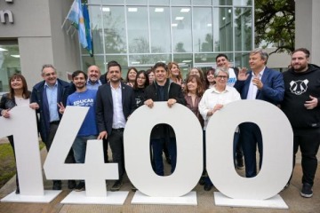 Kicillof inaugur&oacute; obras de seguridad, educaci&oacute;n y vivienda en Almirante Brown