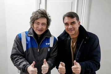 Milei viaja a Brasil para apoyar la campa&ntilde;a presidencial de Flavio Bolsonaro